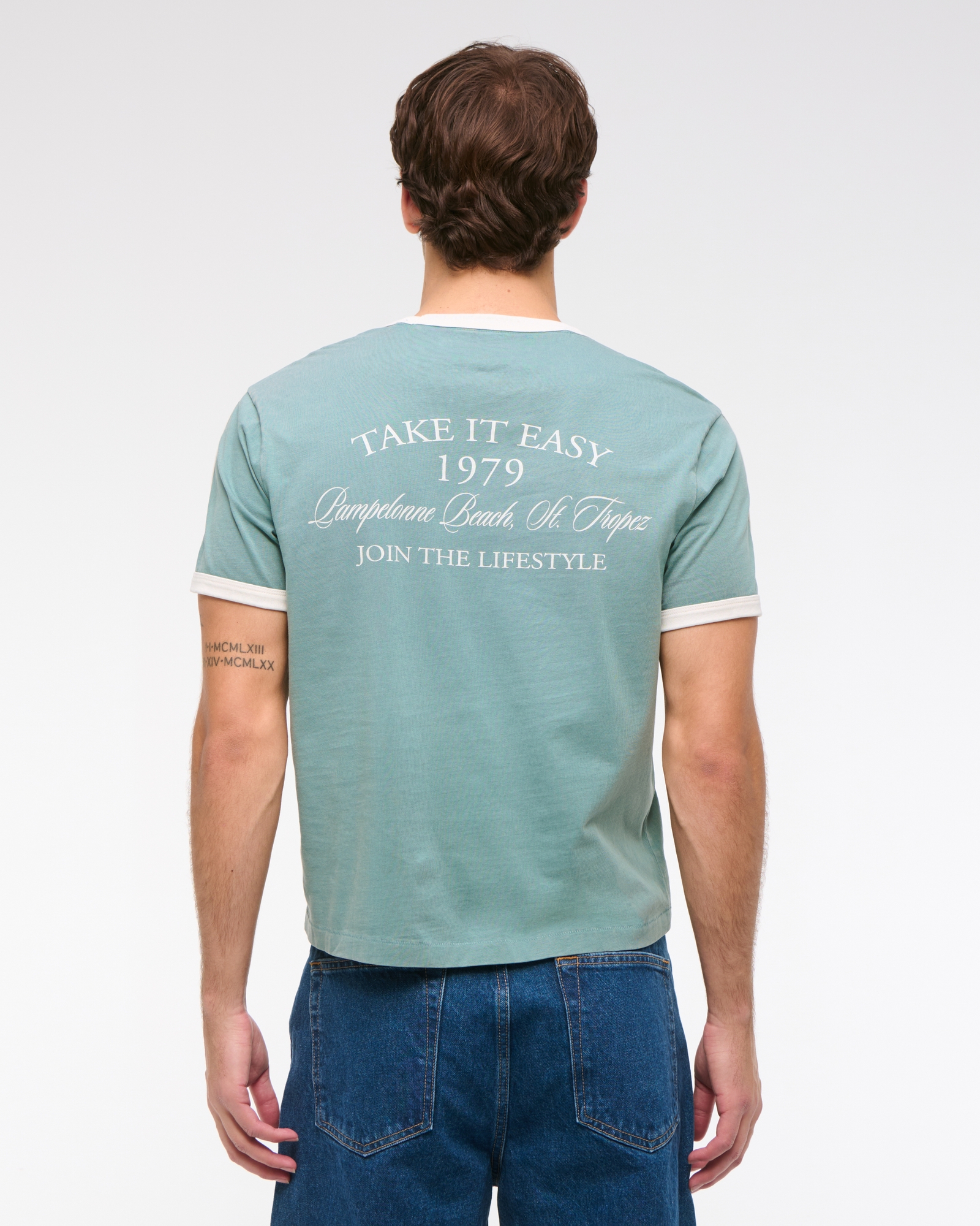 Sporty Shrunken Graphic Tee
