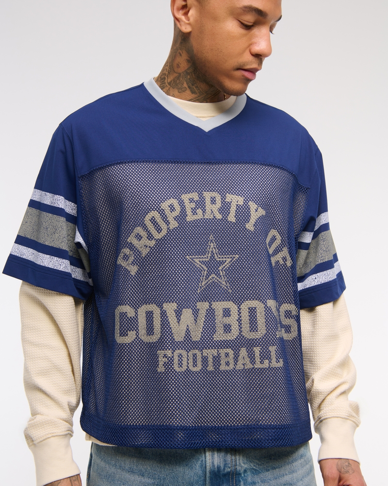 Dallas Cowboys Cropped Mesh Tee