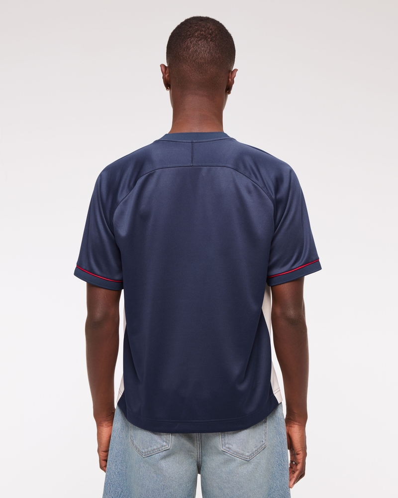Cropped Soccer-Inspired Graphic Tee