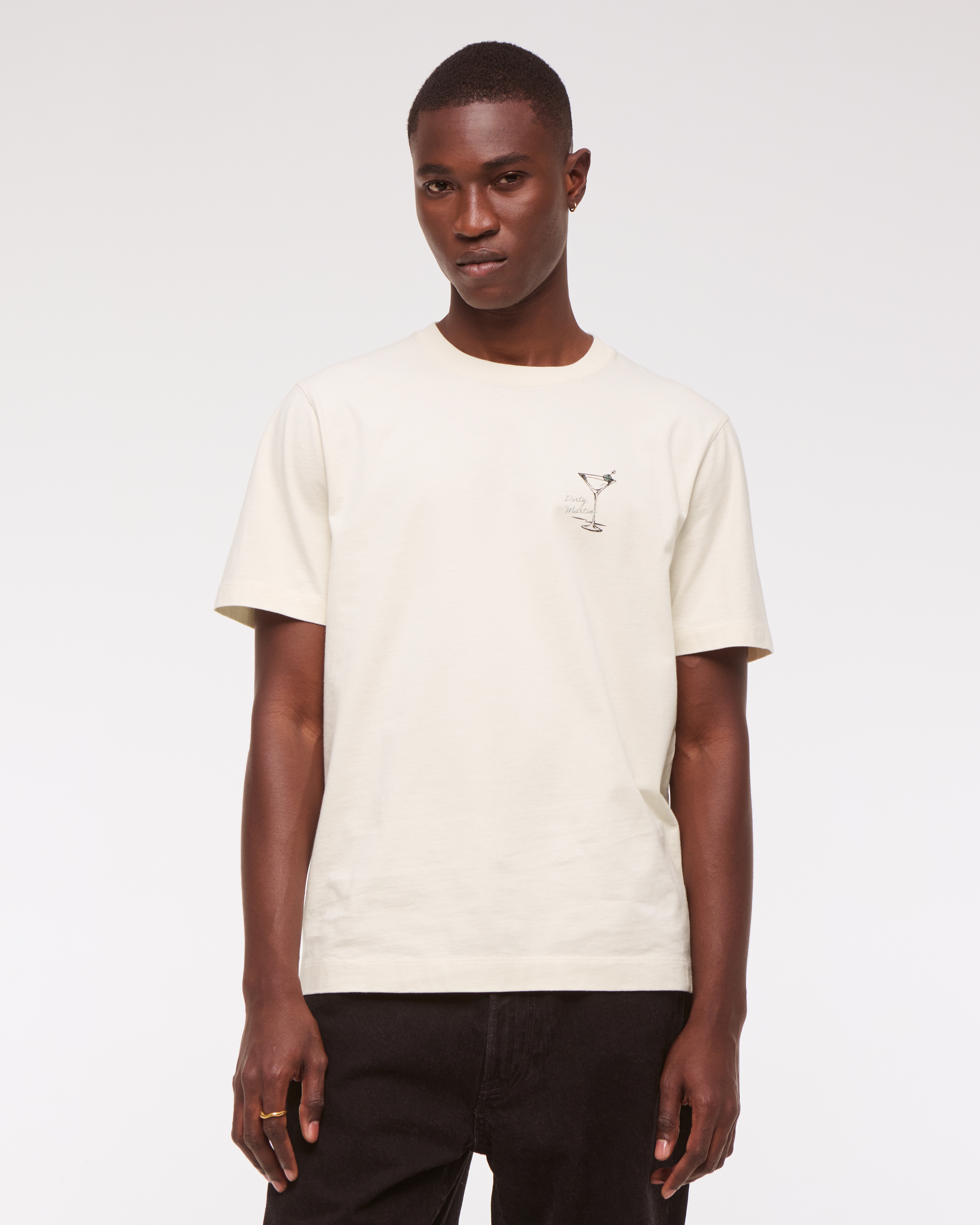 Abercrombie & Fitch Cocktail Classic Polished Graphic Tee In Neutral