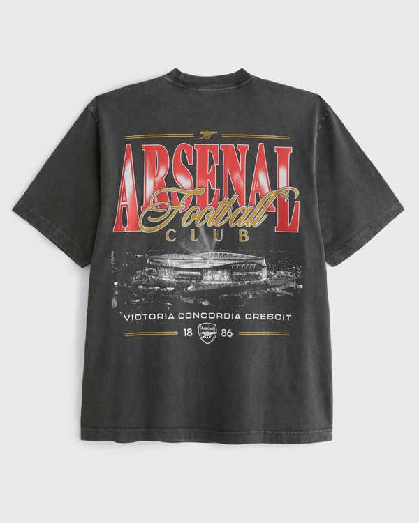 Arsenal FC Vintage-Inspired Graphic Tee, Black view 1