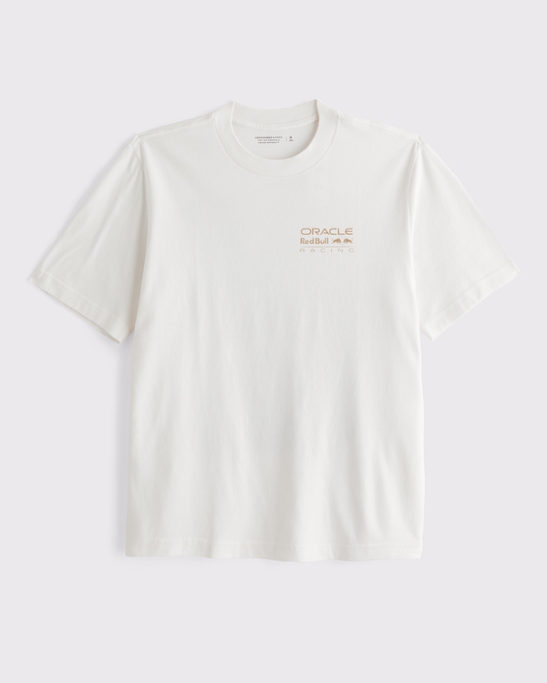 Oracle Red Bull Racing Vintage-Inspired Graphic Tee, Cream view 1