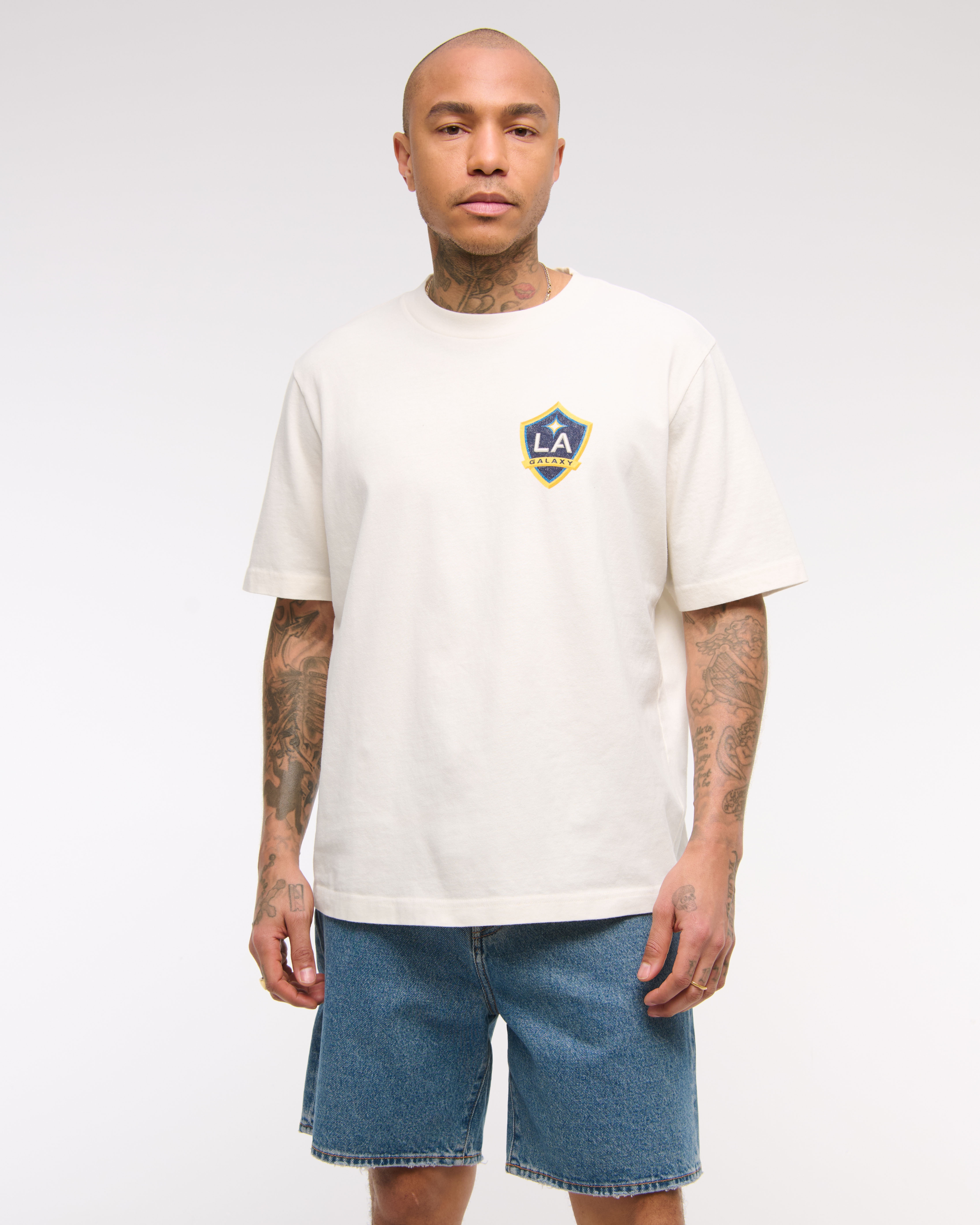 Abercrombie & Fitch La Galaxy Vintage-inspired Graphic Tee In Green