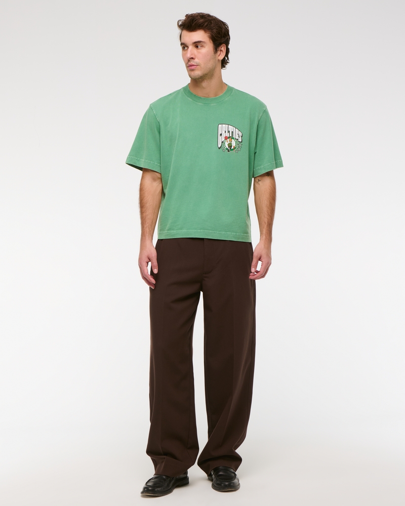 Cropped Boston Celtics Lakers Graphic Tee