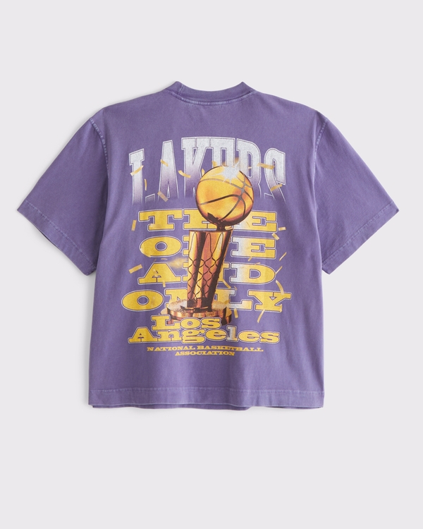 Men's Cropped Los Angeles Lakers Graphic Tee | Men's Clearance