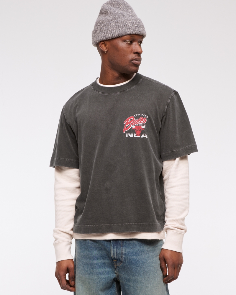 Cropped Chicago Bulls Graphic Tee