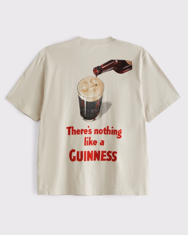 Guinness Vintage-Inspired Graphic Tee, Oatmeal view 1