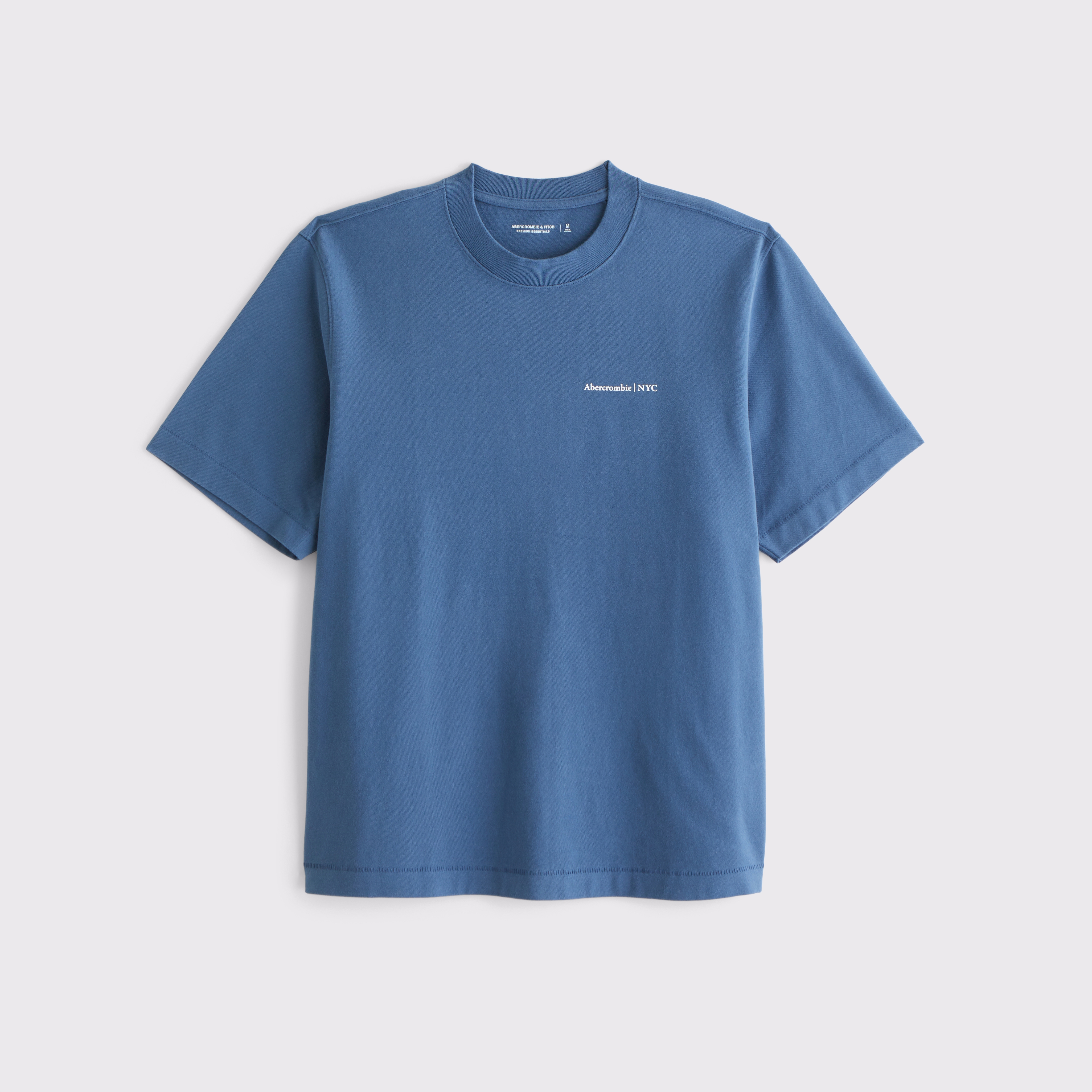Abercrombie & Fitch◆ヘビーウェイト マイクロ ロゴ Tシャツ メンズ プレミアム ヘビーウェイト マイクロロゴTシャツ