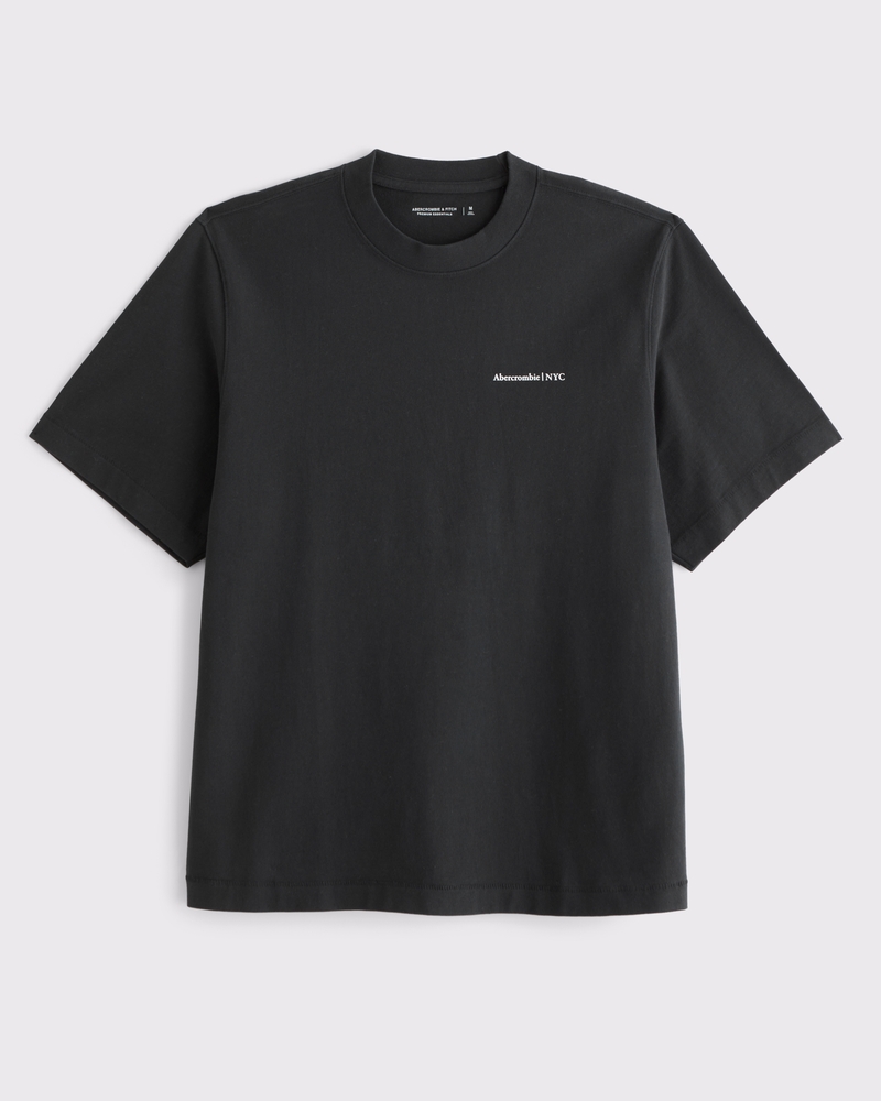 Abercrombie & Fitch プレミアム マイクロ ロゴ Tシャツ Men's Premium Polished Micro-Logo Tee | Men's Clearance