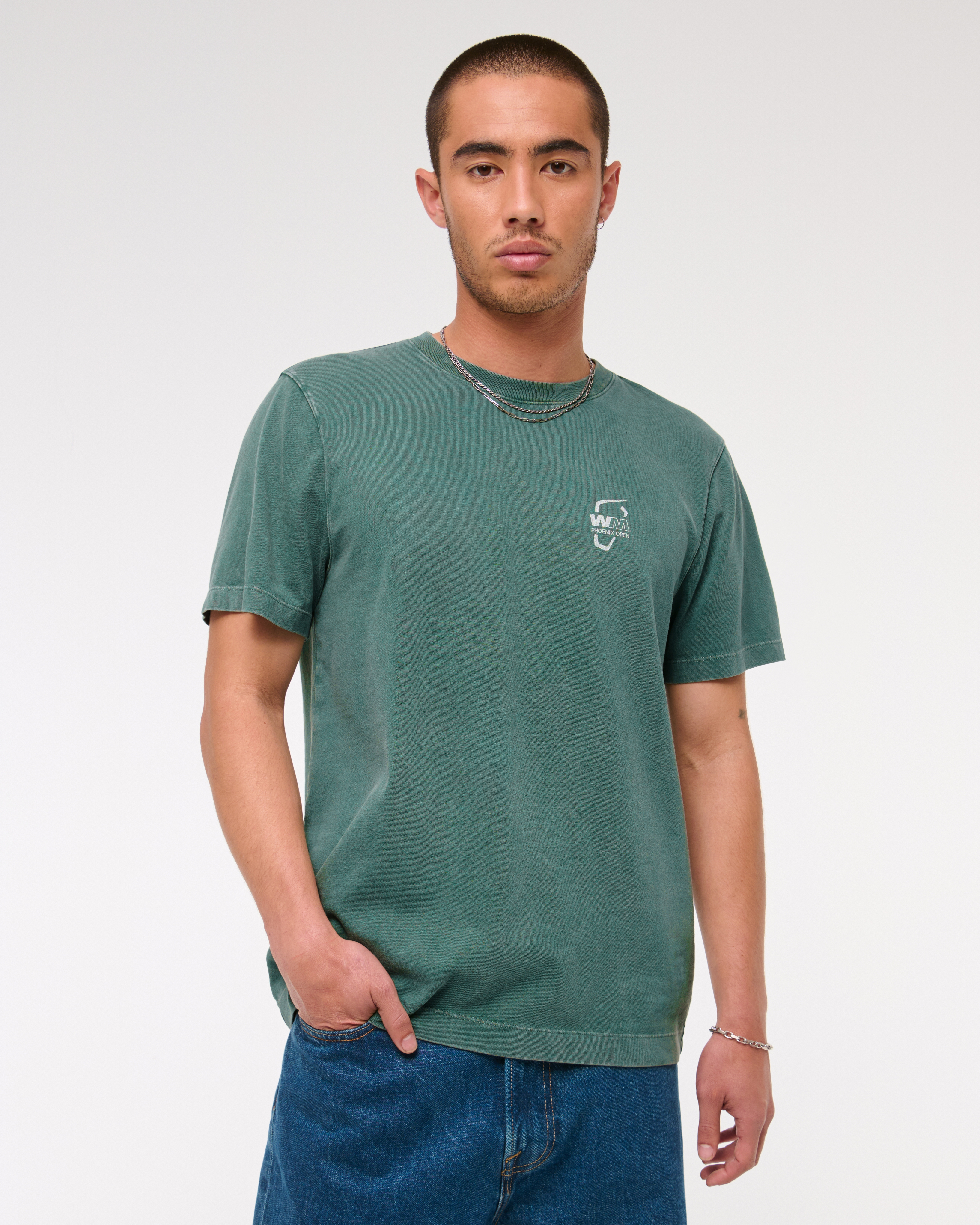 Abercrombie & Fitch Wm Phoenix Open Graphic Tee In Green