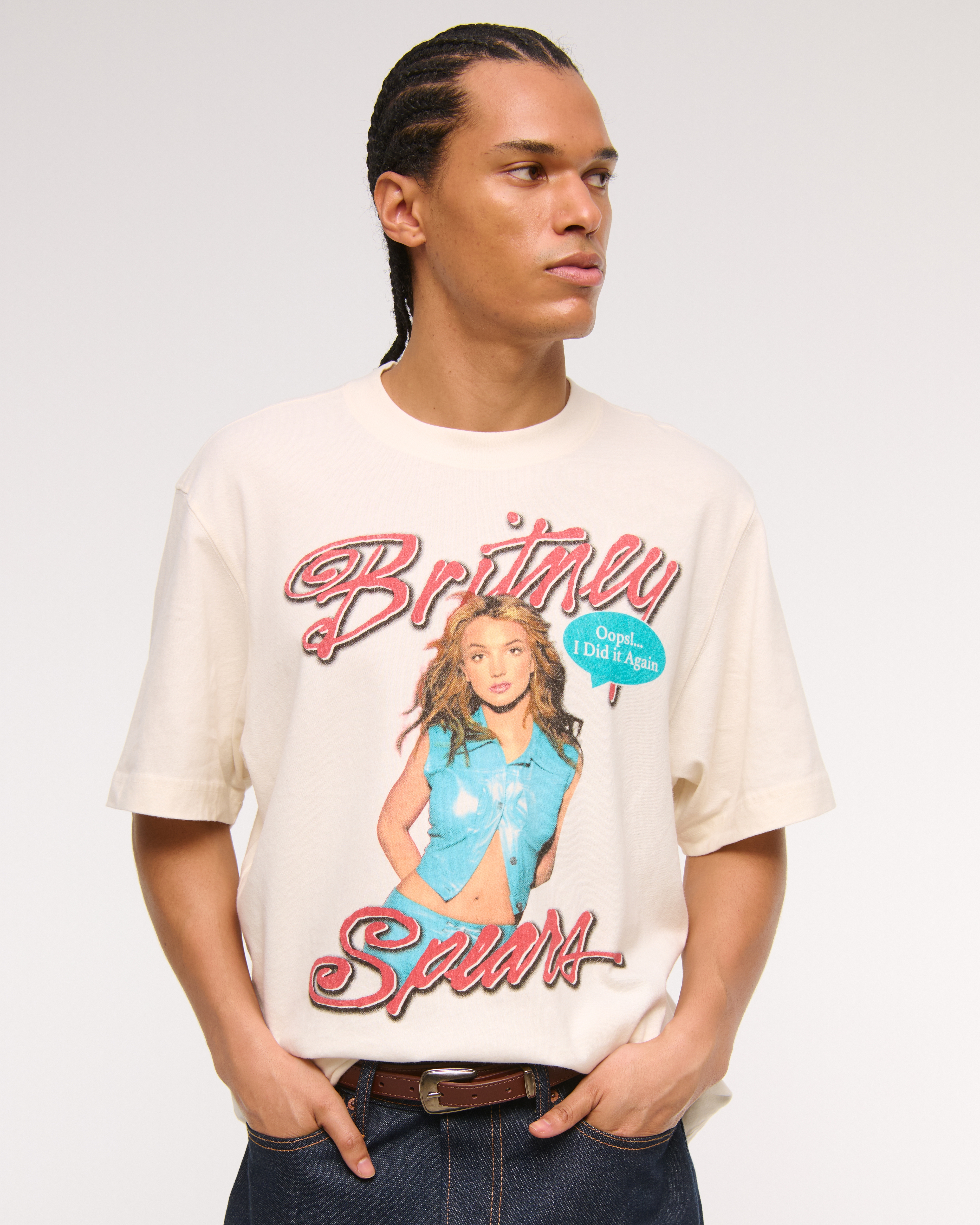 Abercrombie & Fitch Britney Spears Graphic Tee In White
