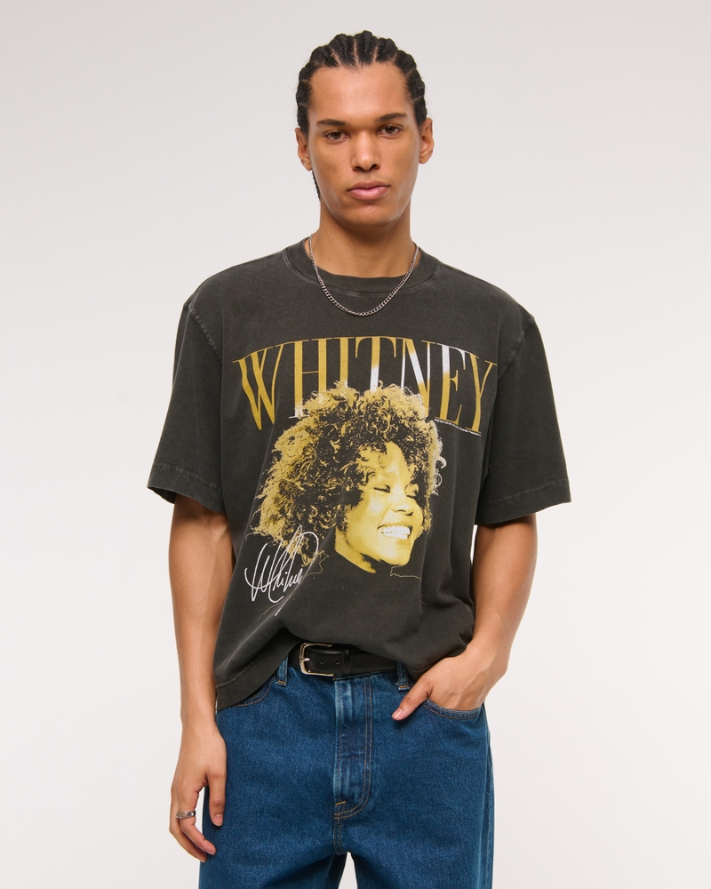 Cropped Whitney Houston Graphic Tee