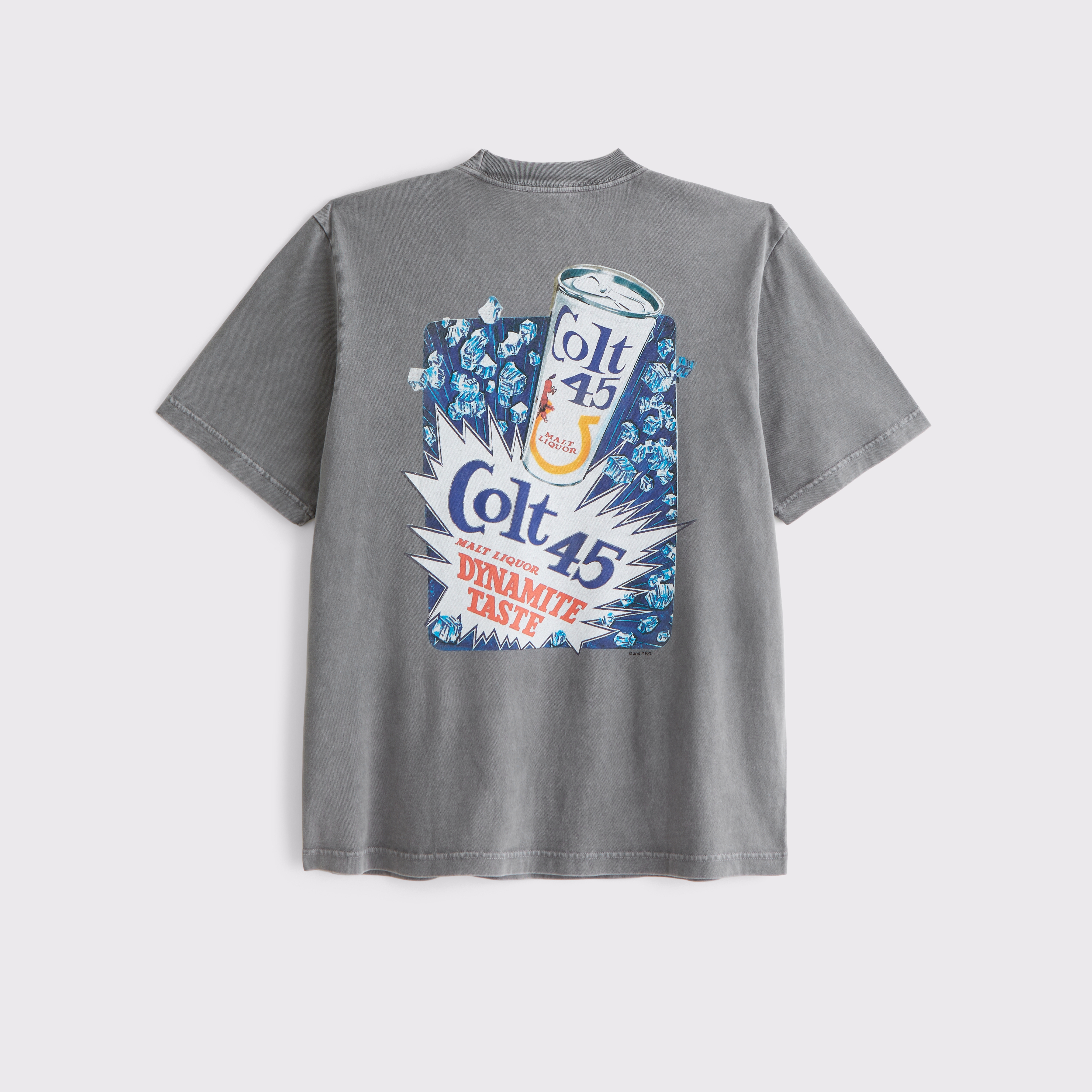 Abercrombie & Fitch Colt 45 Vintage-inspired Graphic Tee In Gray