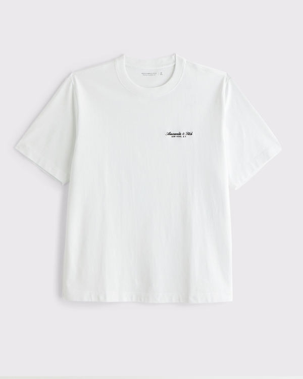 Tee mit kleinem Premium-Polish-Logo, Weiss view 1