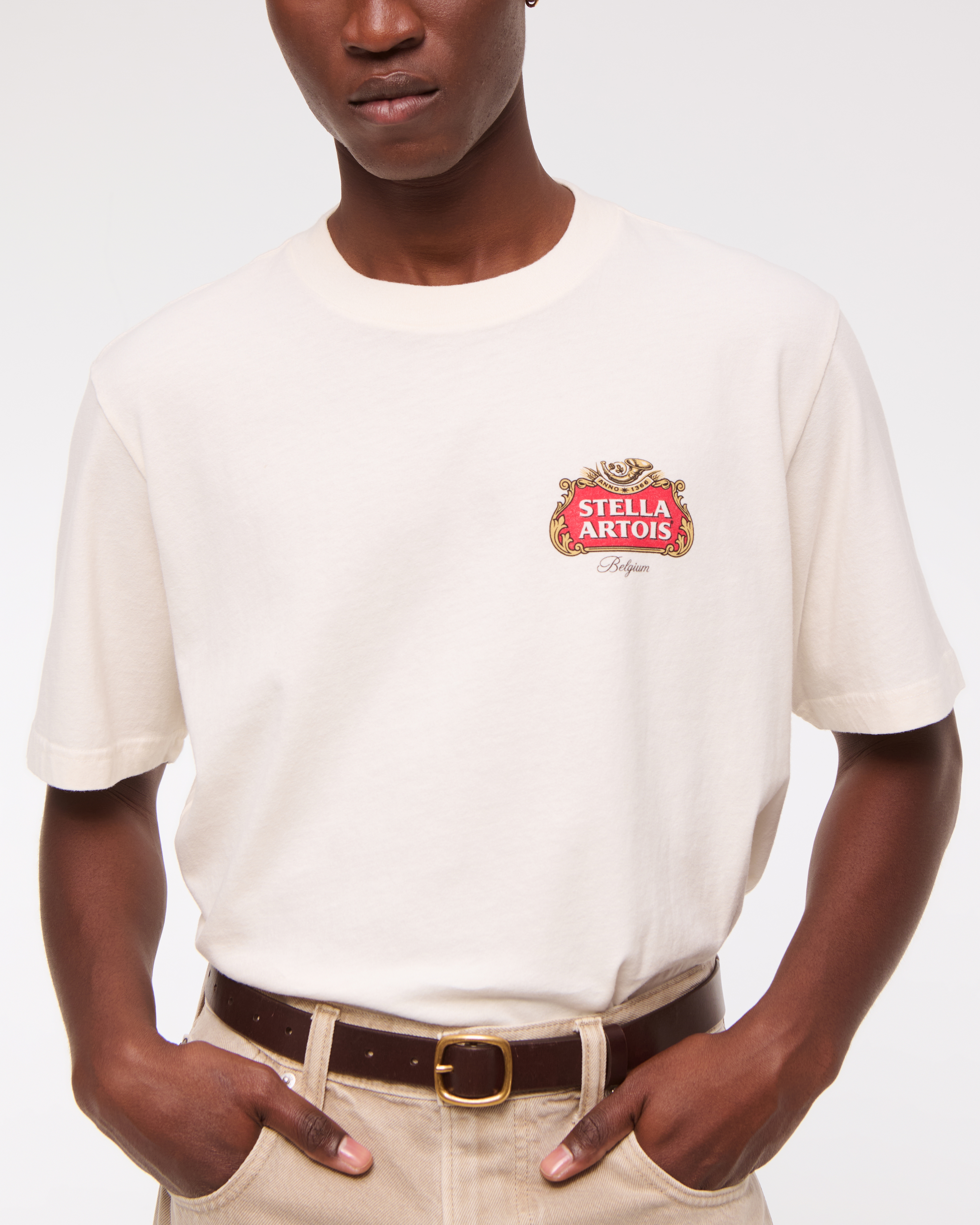 ★Abercrombie & Fitch★ Stella Artois ヴィンテージ風 Tシャツ Men's Stella Artois Vintage-Inspired Graphic Tee | Men's