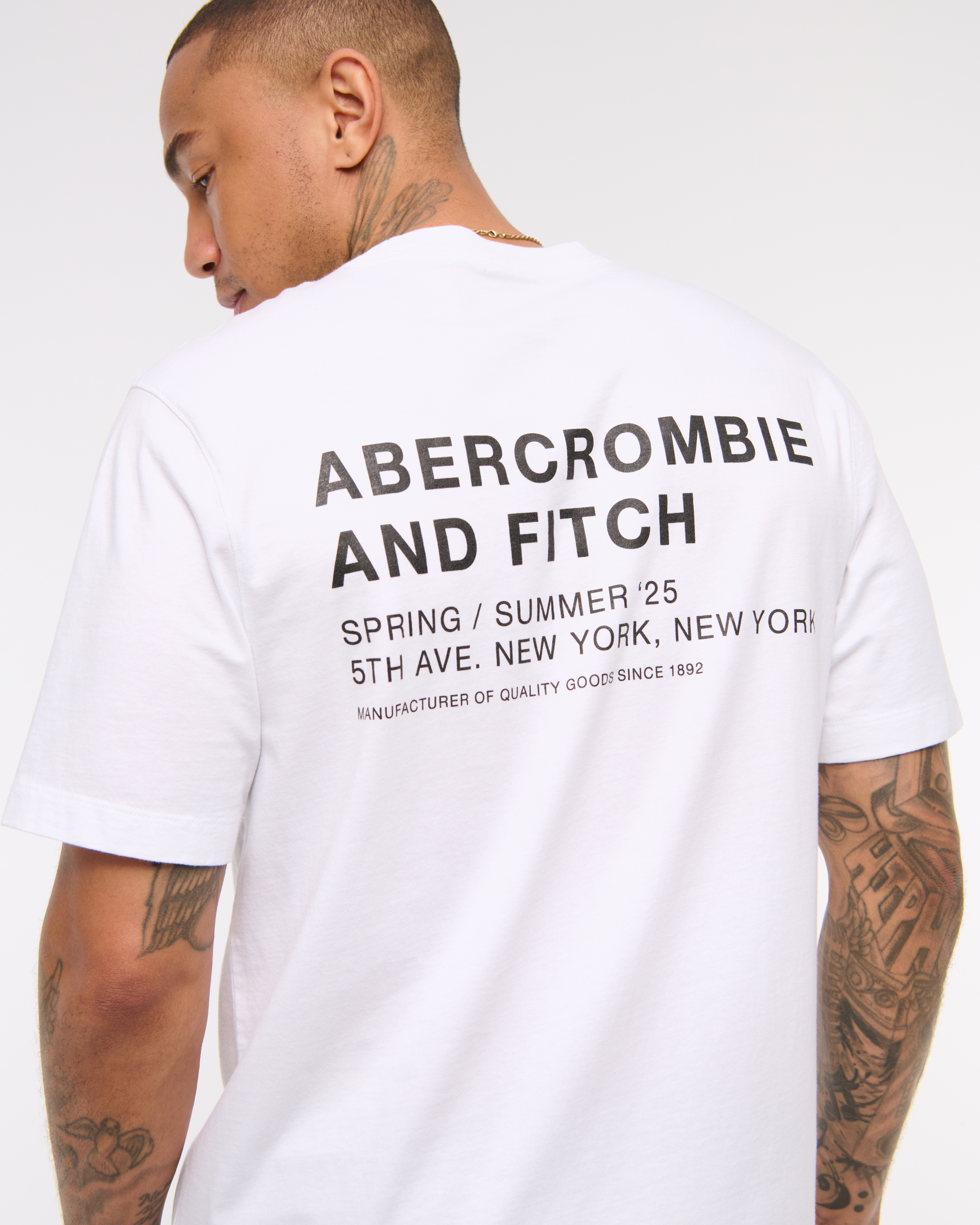 Men's Classic Polished Logo Tee | Men's A&F Logo Shop