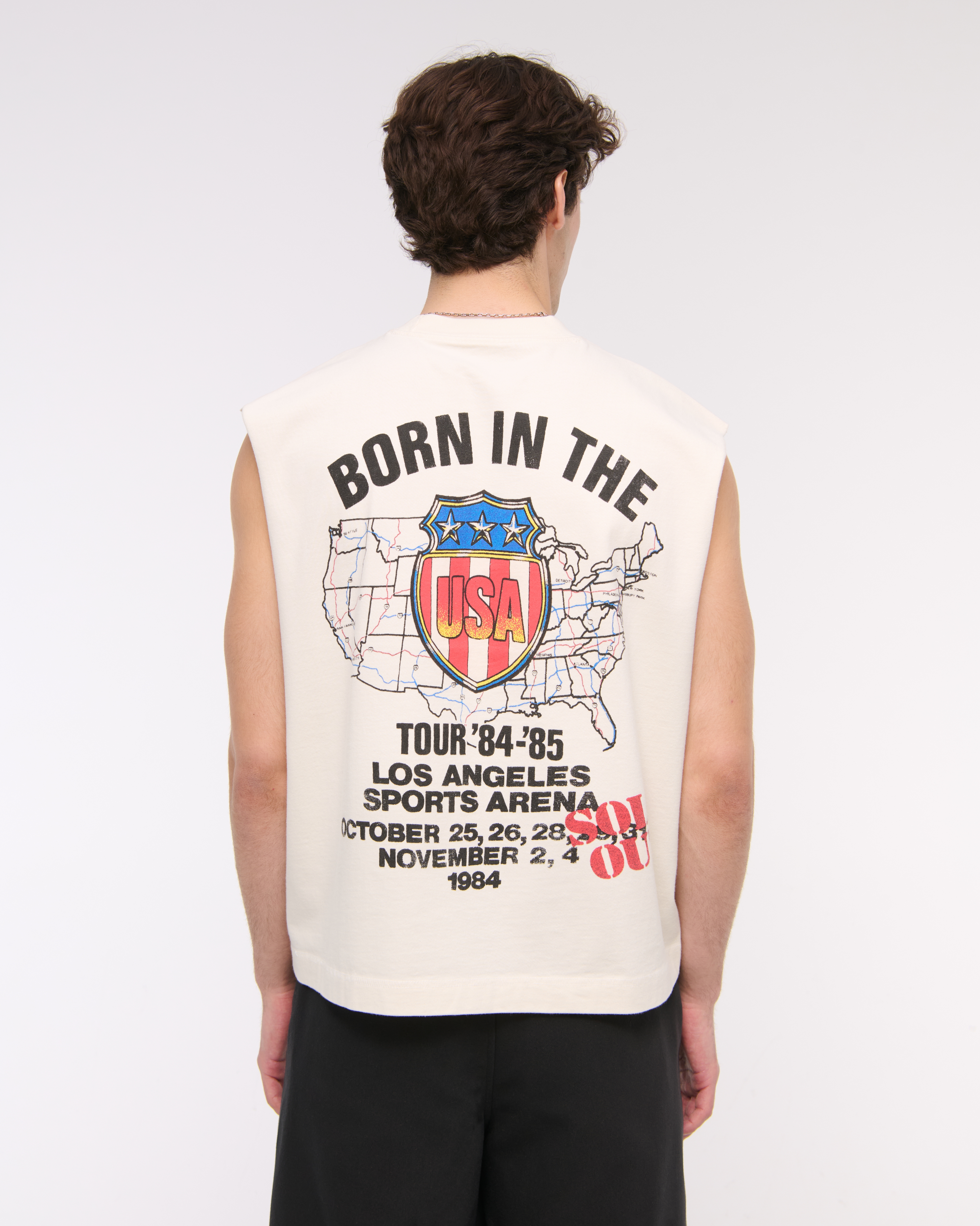 ★Abercrombie & Fitch★ブルーススプリングスティーンタンク Men's Premium Heavyweight Cropped Bruce Springsteen Tank