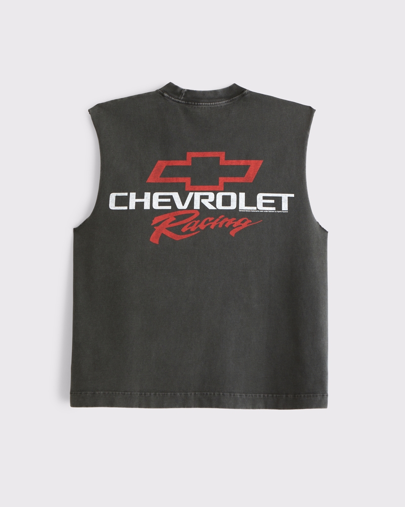 Men's Premium Heavyweight Cropped Chevrolet Tank | Men's