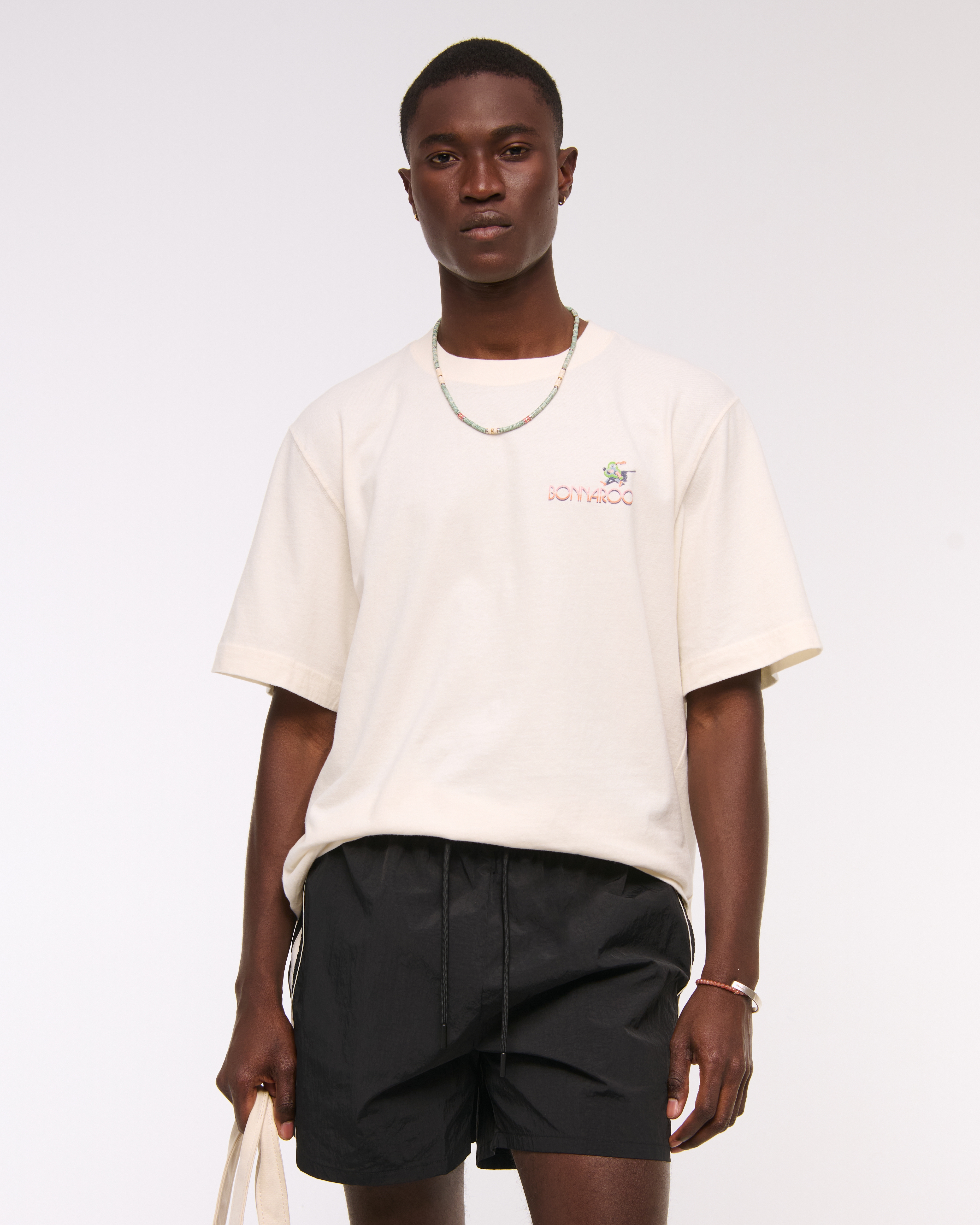 Tシャツ・カットソー Abercrombie & Fitch Bonnaroo Vintage-Inspired Cropped Tee Men's Bonnaroo Vintage-Inspired Cropped Graphic Tee | Men's