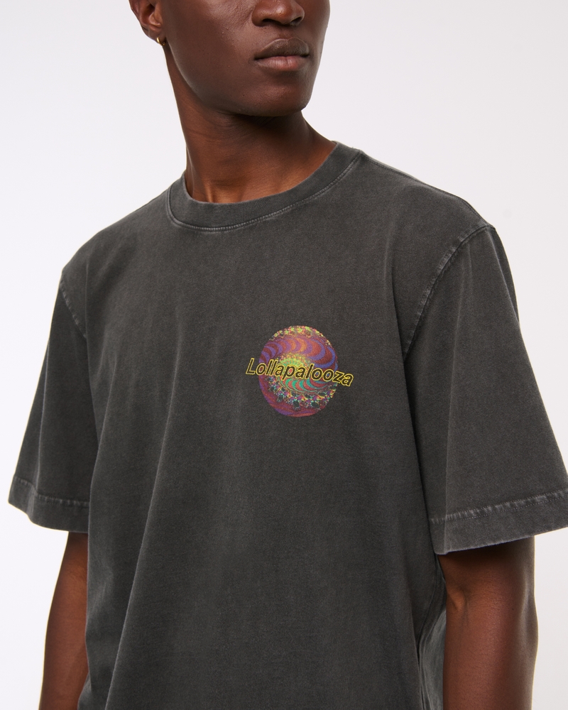 Lollapalooza Vintage-Inspired Cropped Graphic Tee