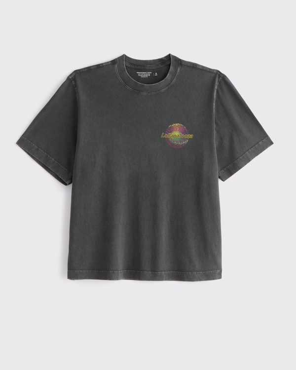 Men's Lollapalooza Vintage-Inspired Cropped Graphic Tee | Men's