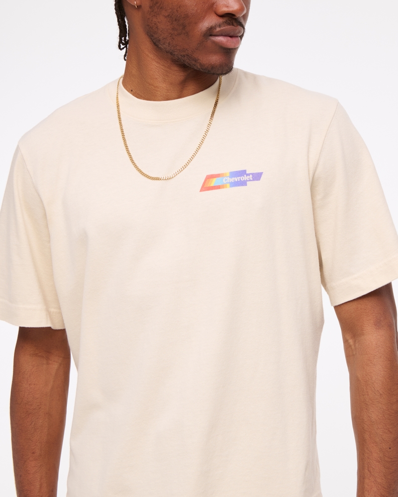 Men's Chevrolet Vintage-Inspired Cropped Graphic Tee | Men's