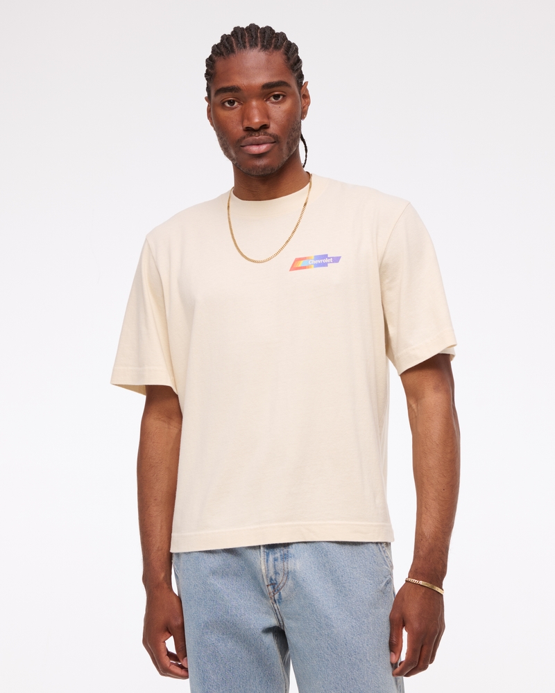 Men's Chevrolet Vintage-Inspired Cropped Graphic Tee | Men's
