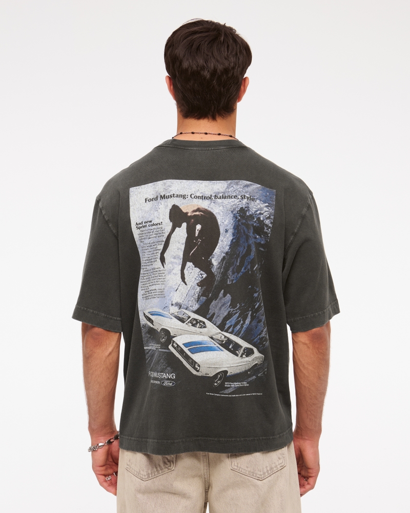 Mustang Vintage-Inspired Cropped Graphic Tee