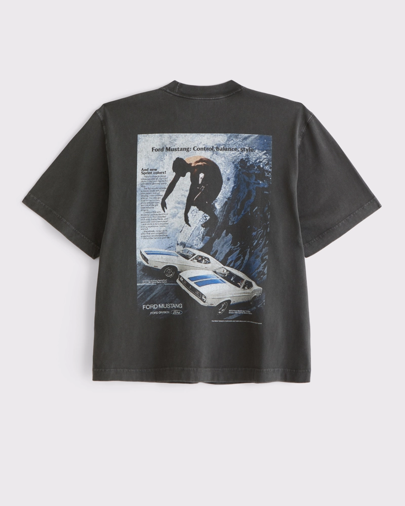 Mustang Vintage-Inspired Cropped Graphic Tee
