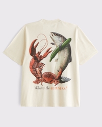 Guinnessヴィンテージ風グラフィックTシャツ