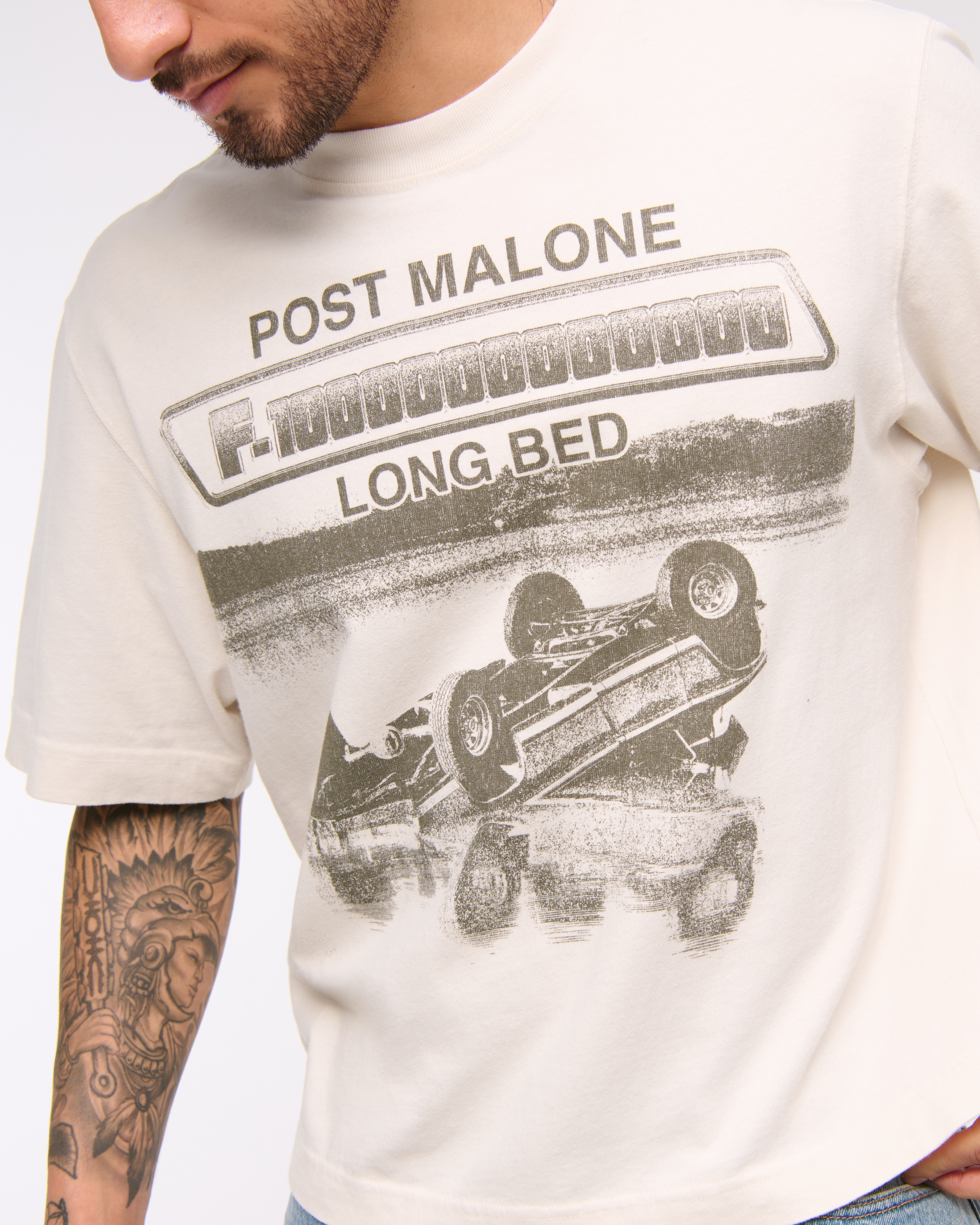 Tシャツ・カットソー Abercrombie & Fitch Cropped Post Malone Graphic Tee Men's Cropped Post Malone Graphic Tee | Men's | Abercrombie.com