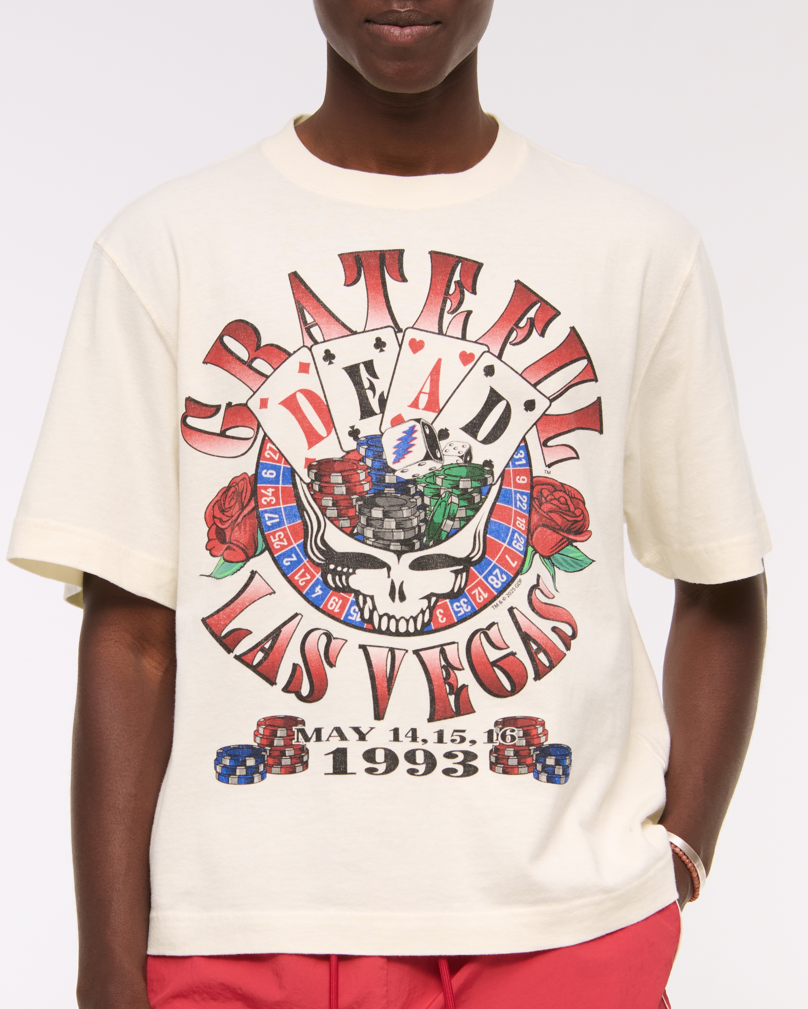 Abercrombie & Fitch Grateful Dead Graphic Tee In White