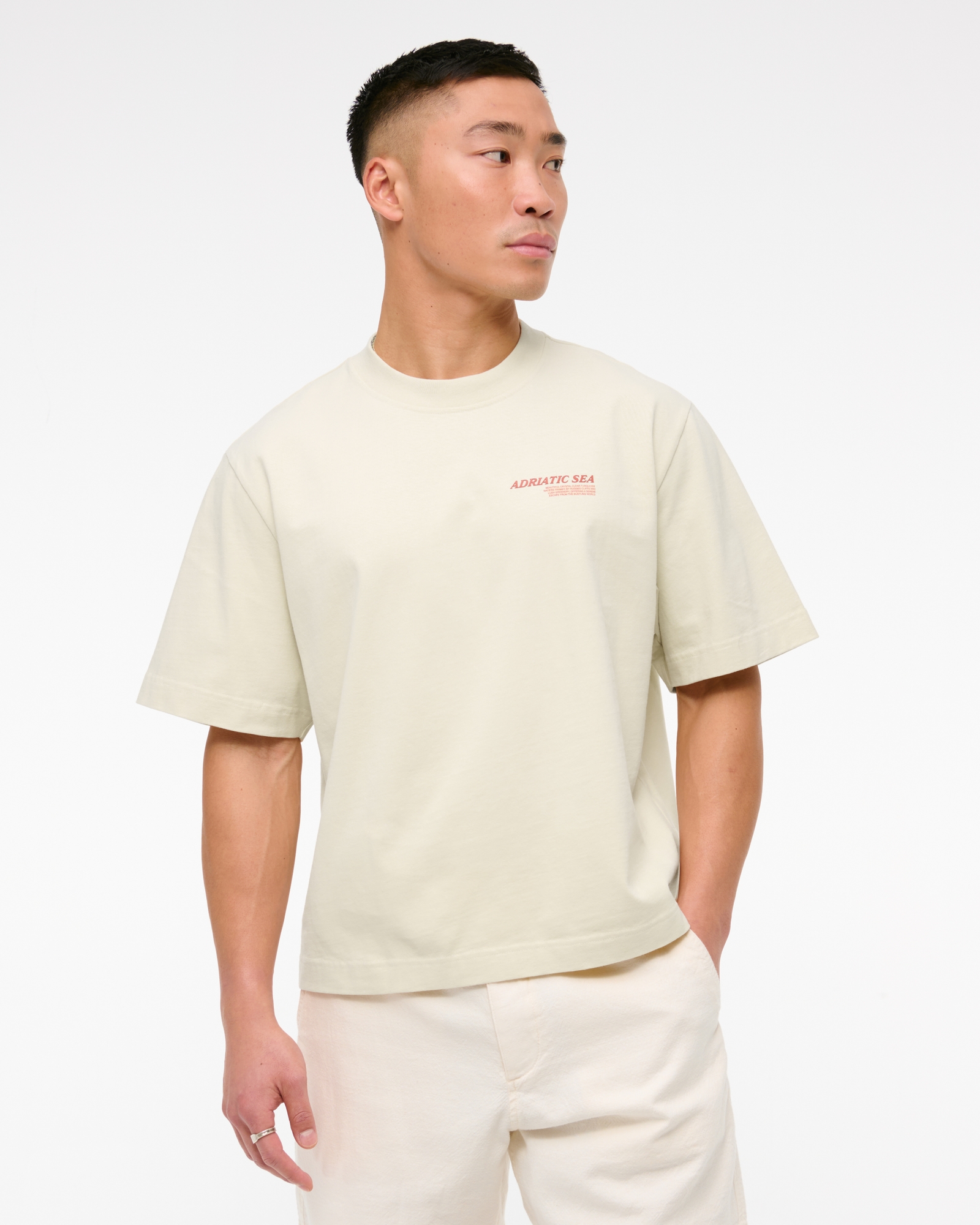 Premium Heavyweight Cropped Adriatic Sea Graphic Tee