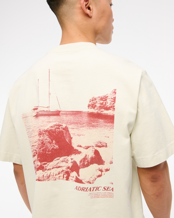 Premium Heavyweight Cropped Adriatic Sea Graphic Tee