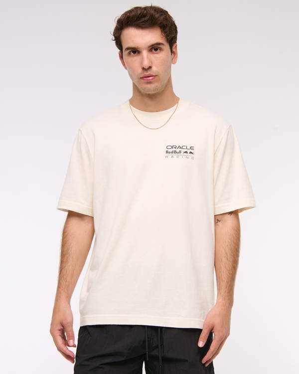 Oracle Red Bullヴィンテージ風グラフィックTシャツ, クリーム view 1