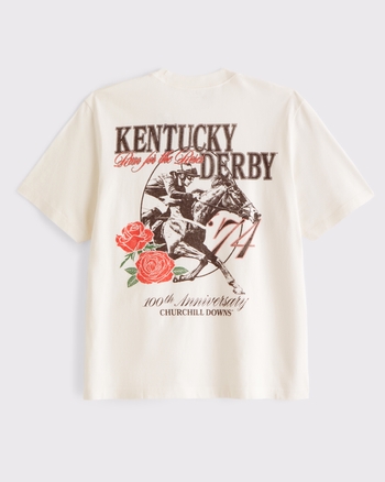 Abercrombie & Fitch★ケンタッキーダービーヴィンテージ風T メンズ ケンタッキーダービーヴィンテージ風グラフィックTシャツ
