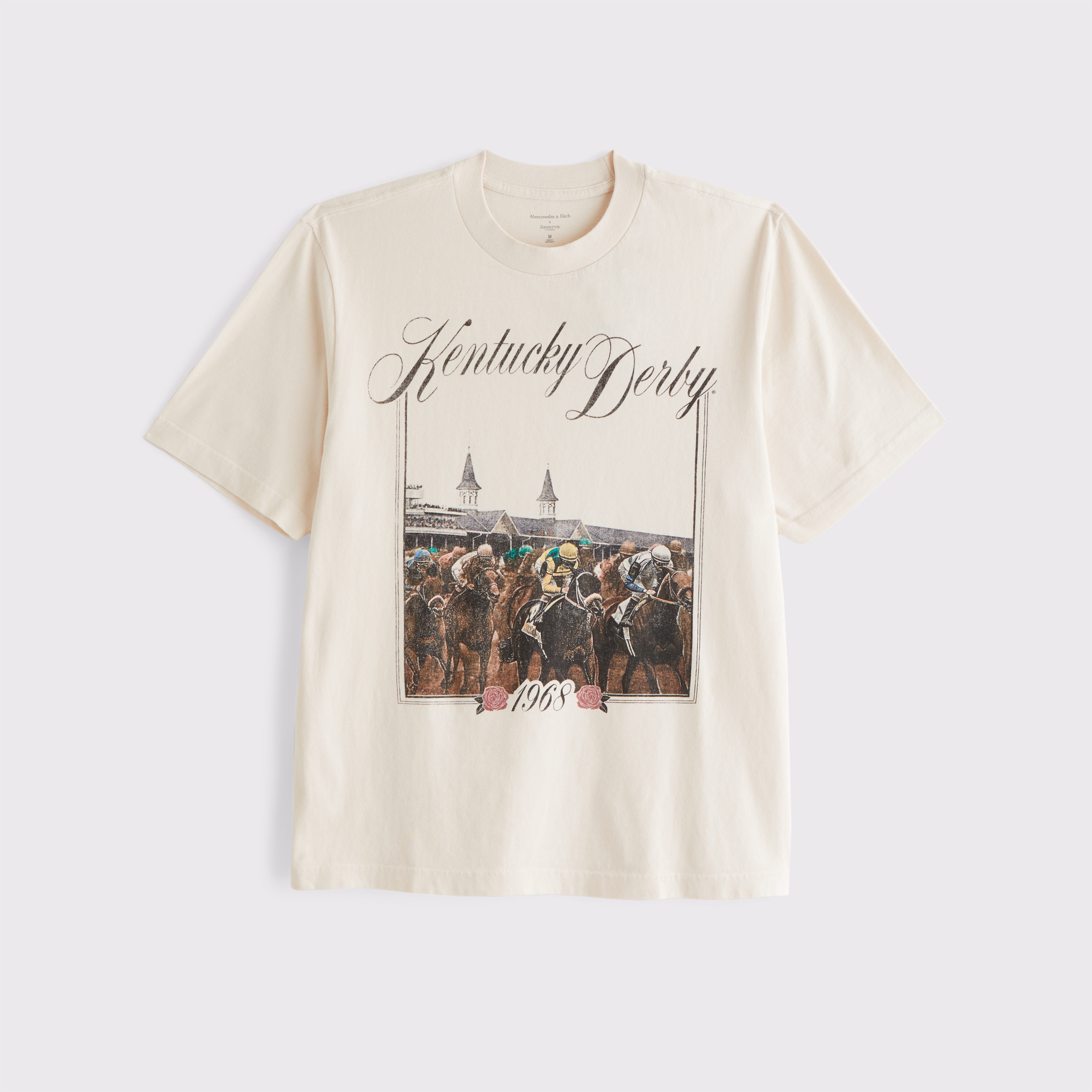 Abercrombie & Fitch Kentucky Derby Vintage-inspired Graphic Tee In Brown