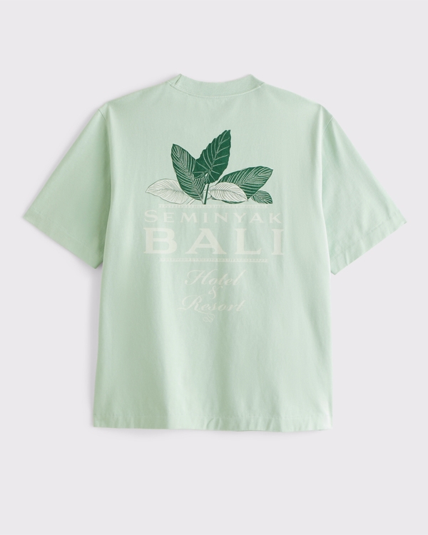 プレミアム ヘビーウェイト2.0ホテル グラフィックTシャツ, ミントグリーン view 1