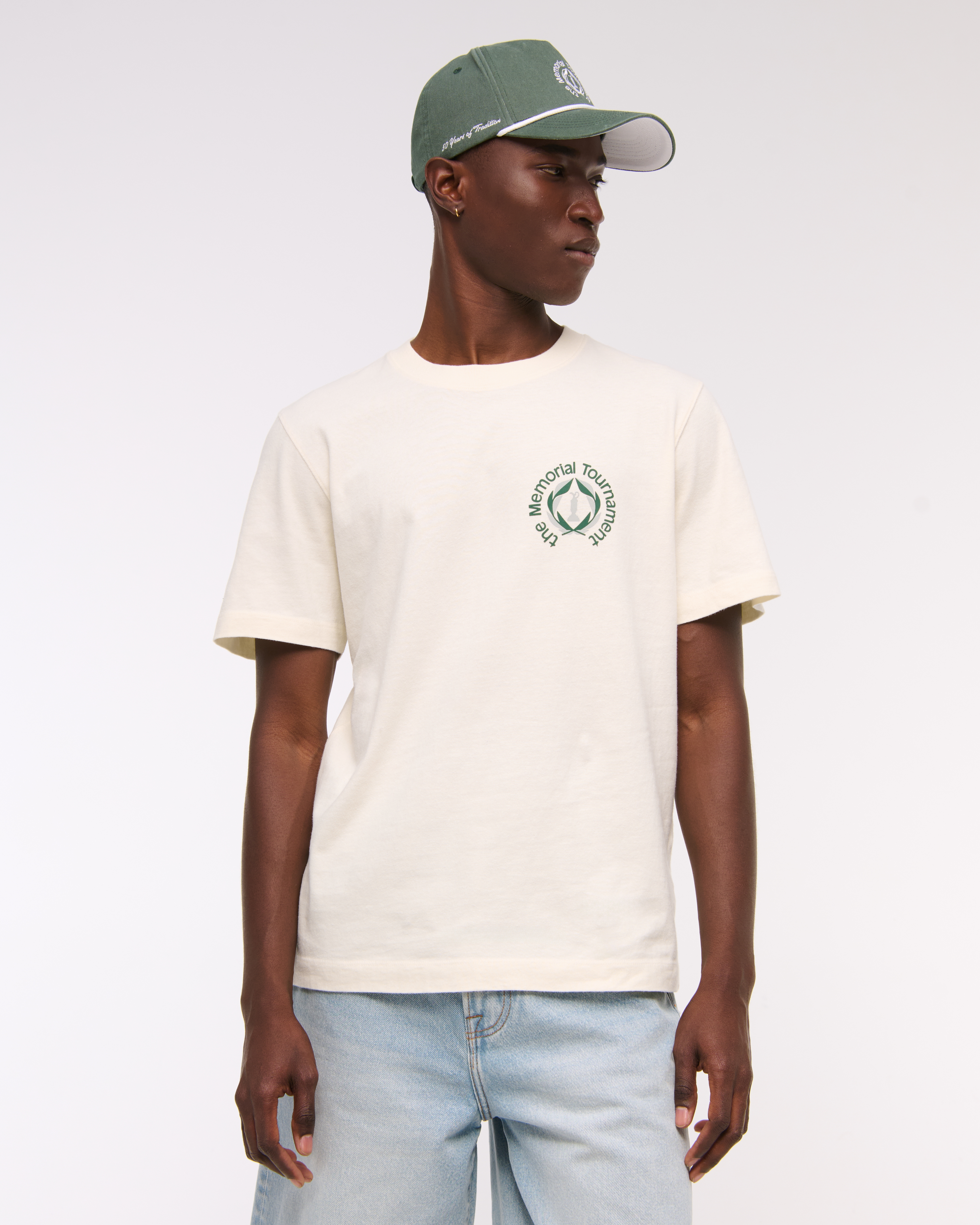 Abercrombie & Fitch Memorial Tournament Graphic Tee In White