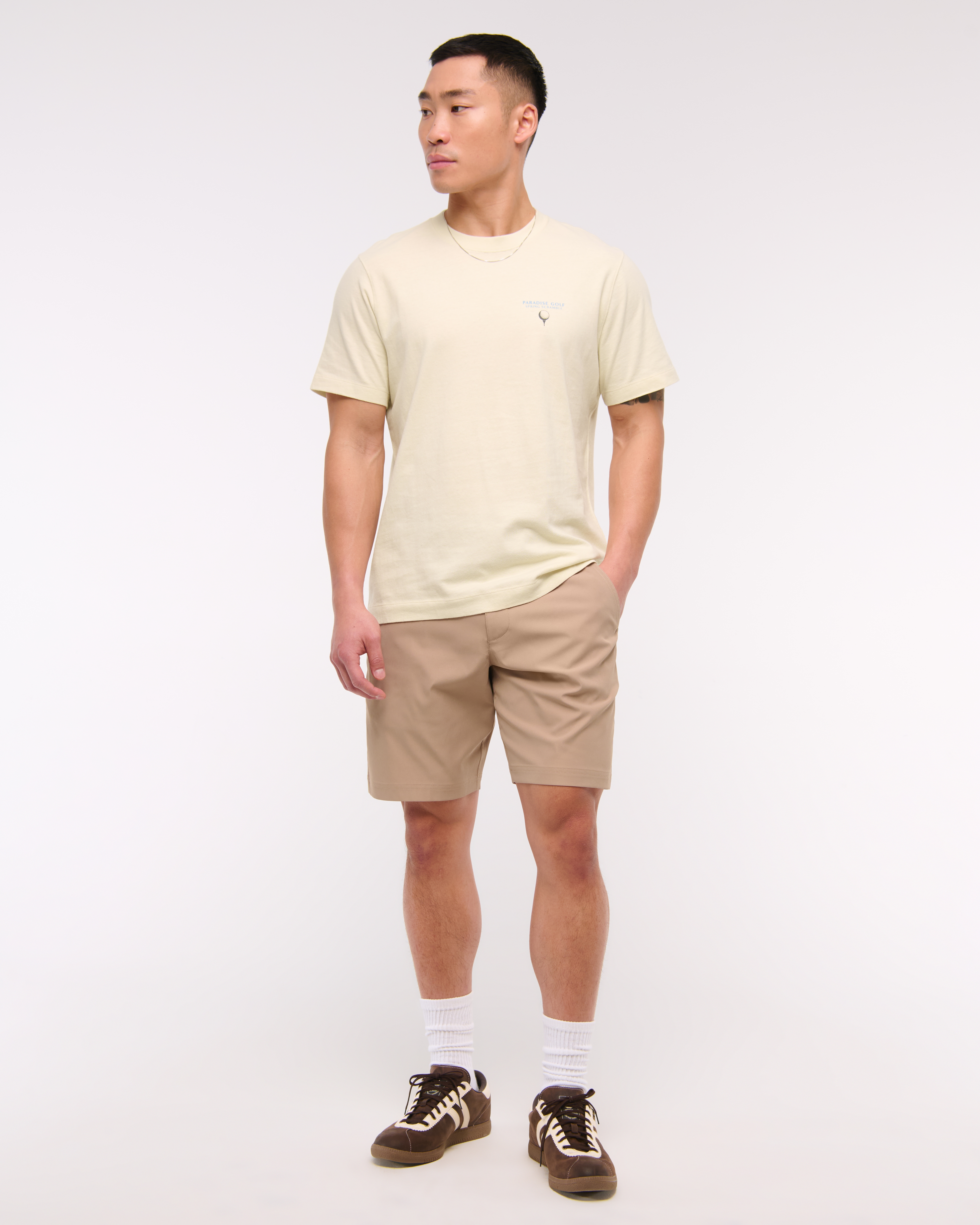 Abercrombie & Fitch Golf Graphic Tee In Neutral