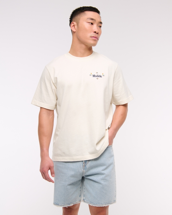 Modelo Vintage-Inspired Graphic Tee, Cream view 2