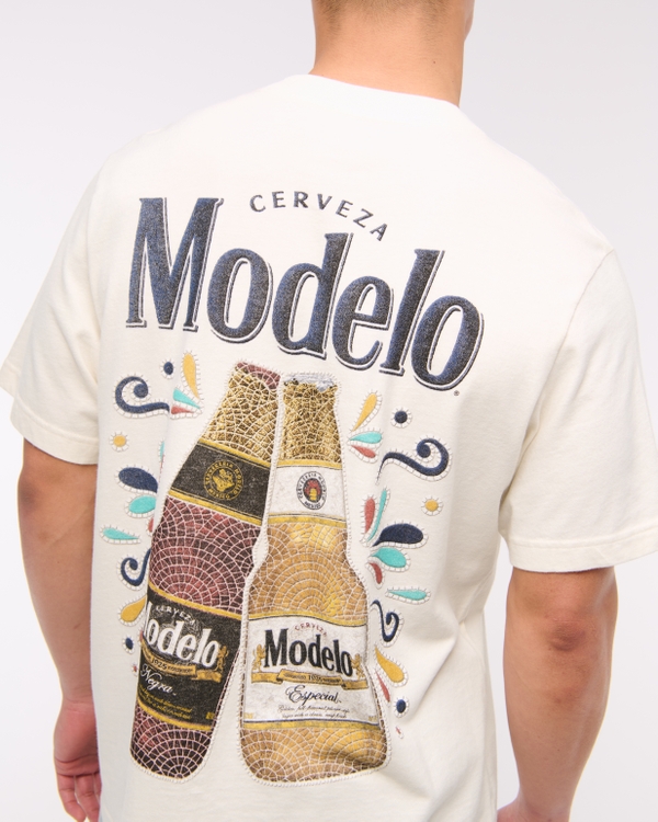 Modelo Vintage-Inspired Graphic Tee, Cream view 1