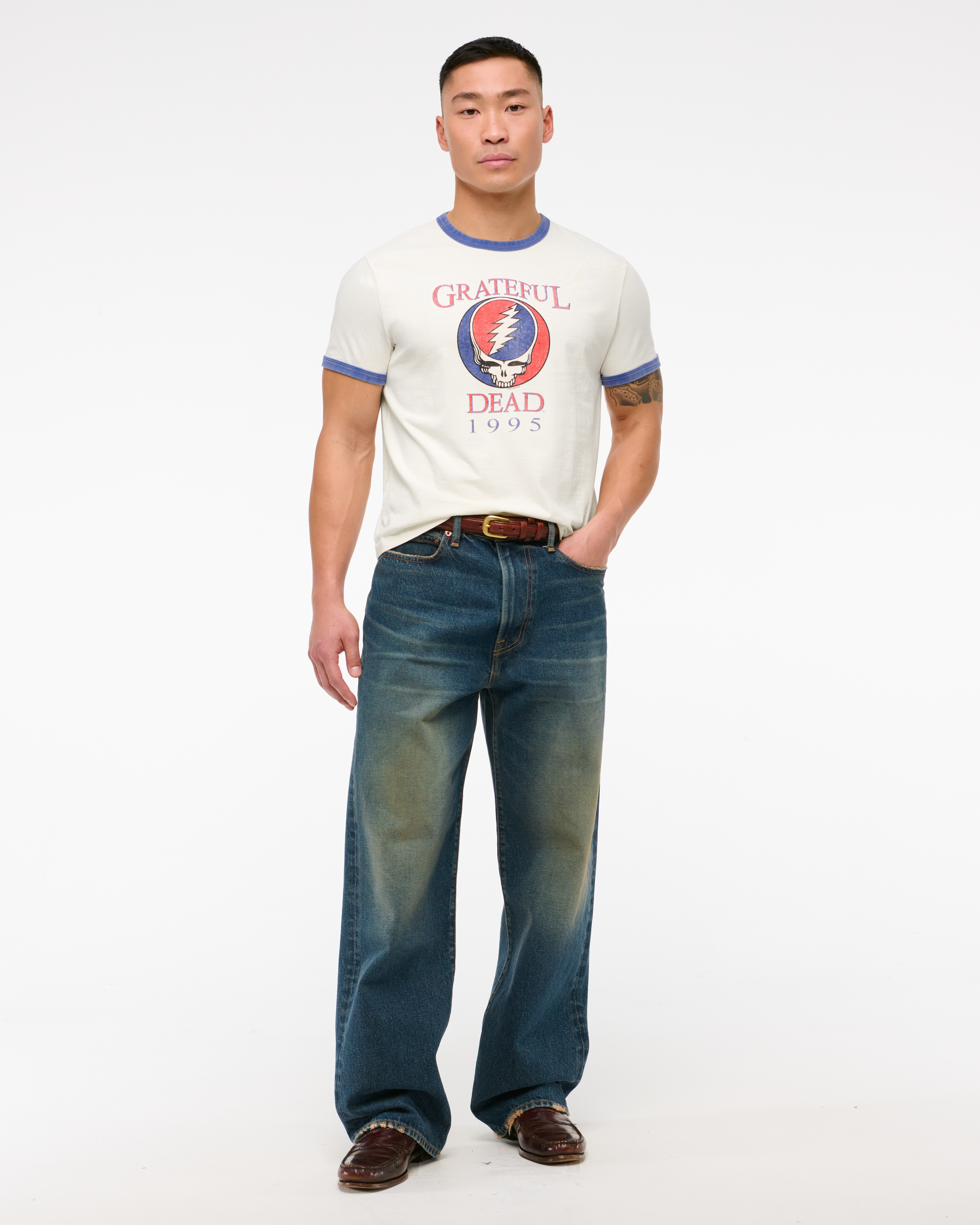 Мужские футболки Abercrombie & Fitch Grateful Dead Shrunken Graphic Tee — фото 3