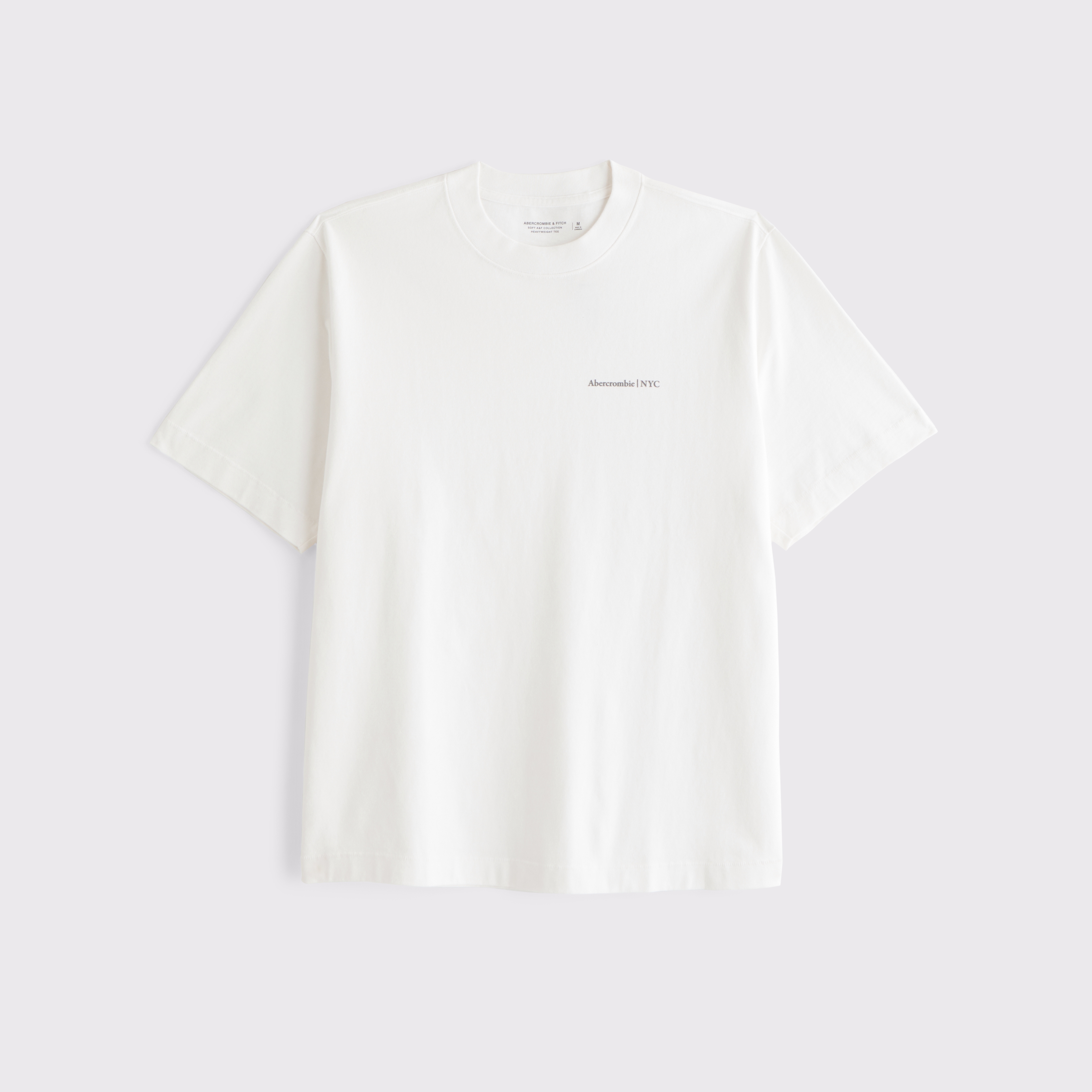 Abercrombie & Fitch プレミアム マイクロ ロゴ Tシャツ メンズ プレミアム ヘビーウェイト マイクロロゴTシャツ