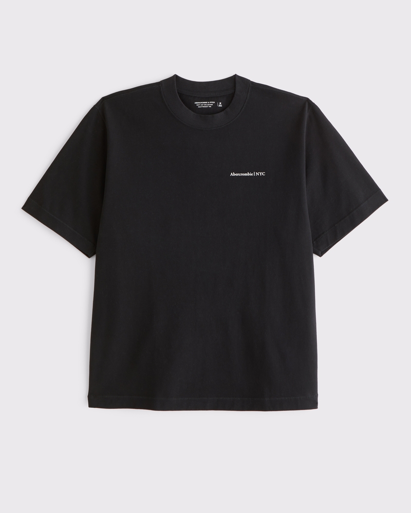 Abercrombie & Fitch プレミアム マイクロ ロゴ Tシャツ Men's Premium Polished Micro-Logo Tee | Men's Tops