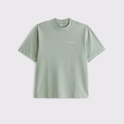 Мужские футболки Abercrombie & Fitch Premium Heavyweight Micro-Logo Tee