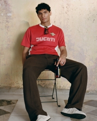 Ducati Cropped Soccer-Inspired Graphic Tee
