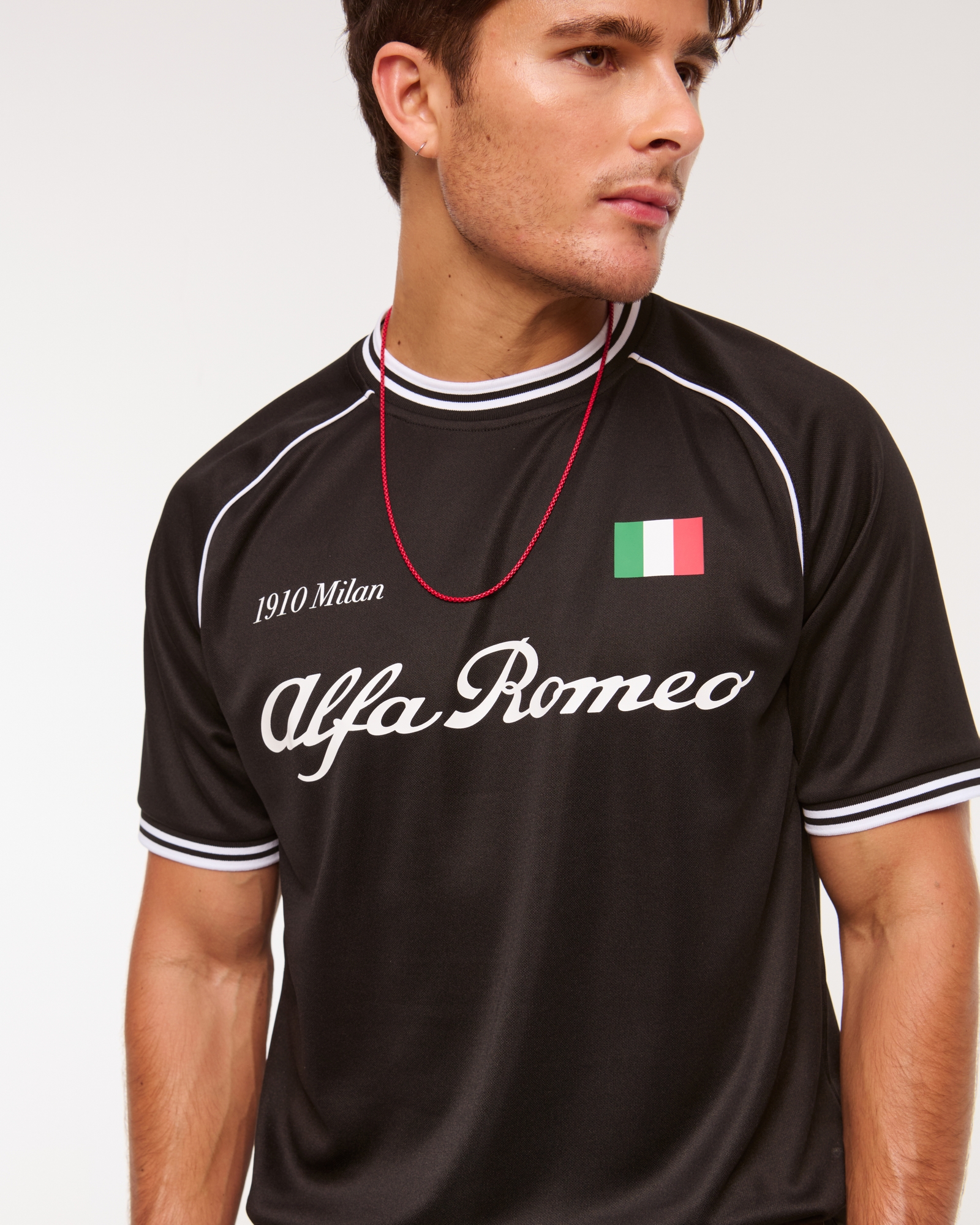 Alfa Romeo Cropped Soccer-Inspired Graphic Tee
