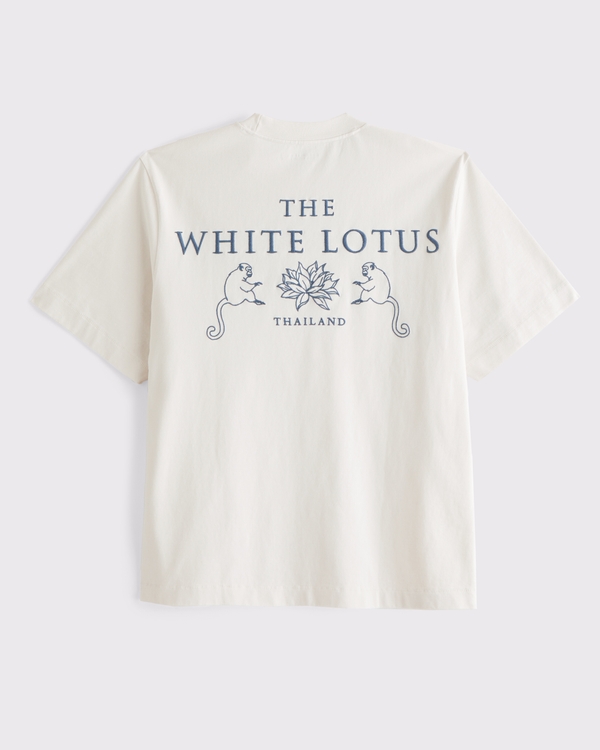 Premium Heavyweight The White Lotus Graphic Tee, Cream view 2