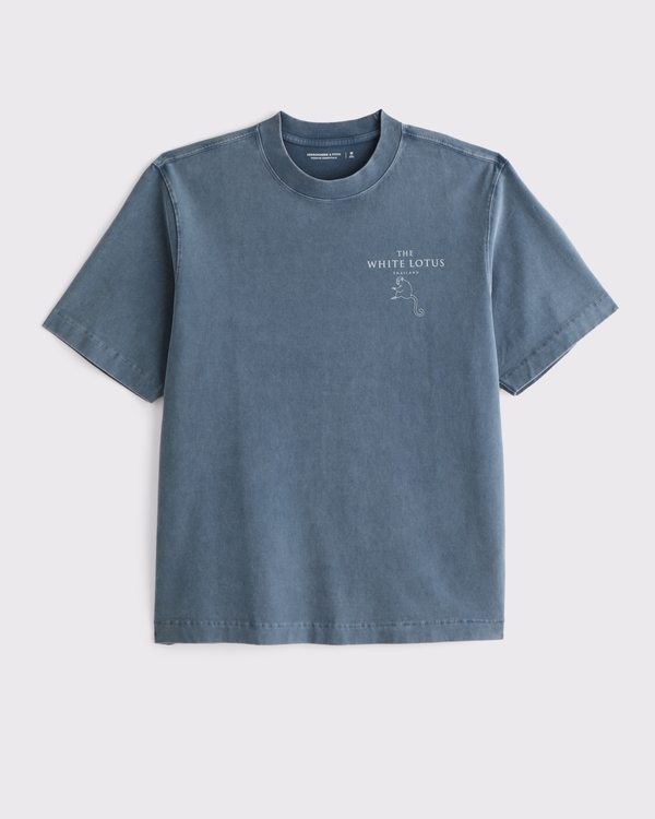 Men's Premium Heavyweight The White Lotus Graphic Tee | Men's Sale